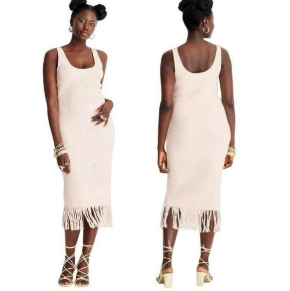 Future Collective Fringe Midi Dress